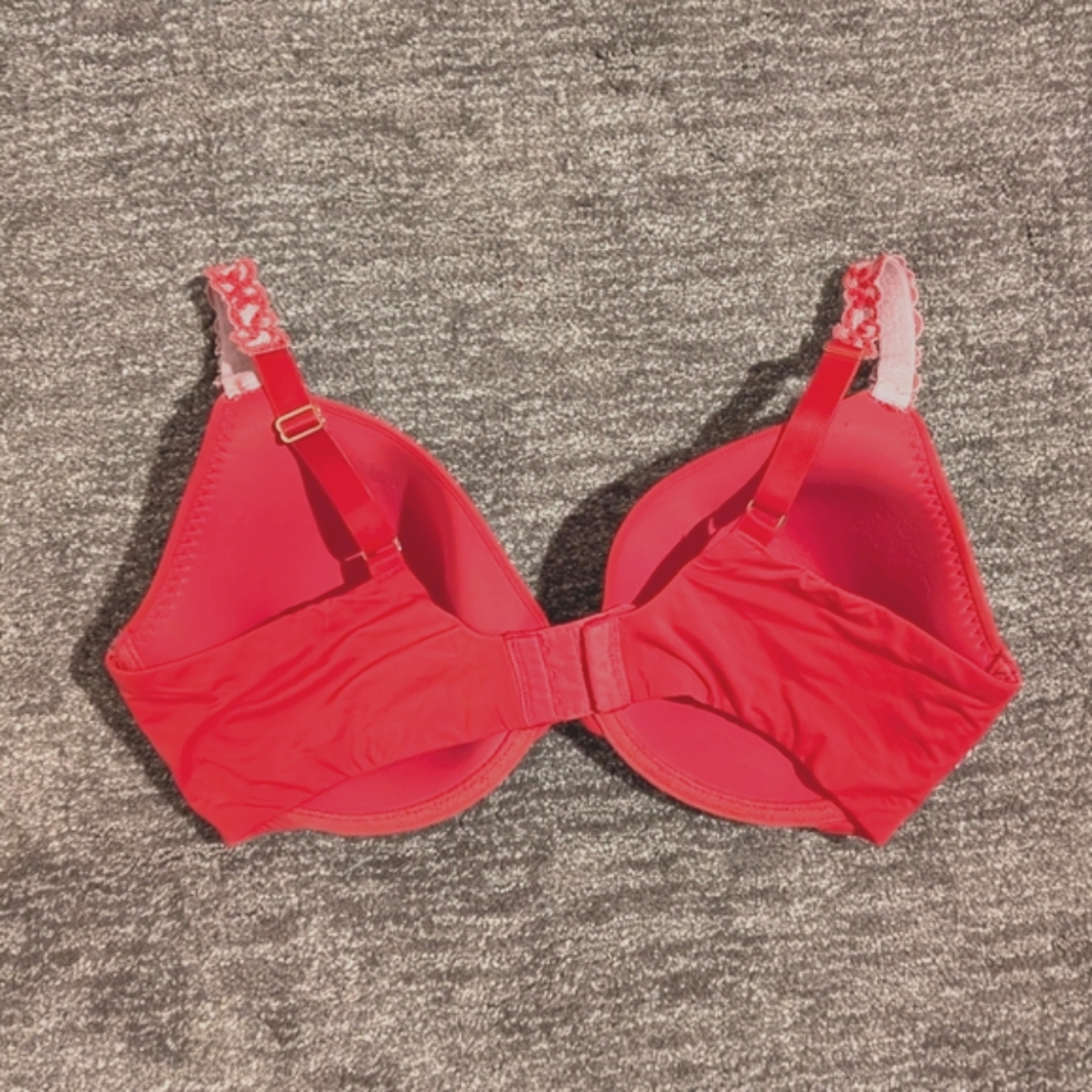 Natori Hot Pink Lace Strap Lined Underwire Bra 36DD - Picture 4 of 9